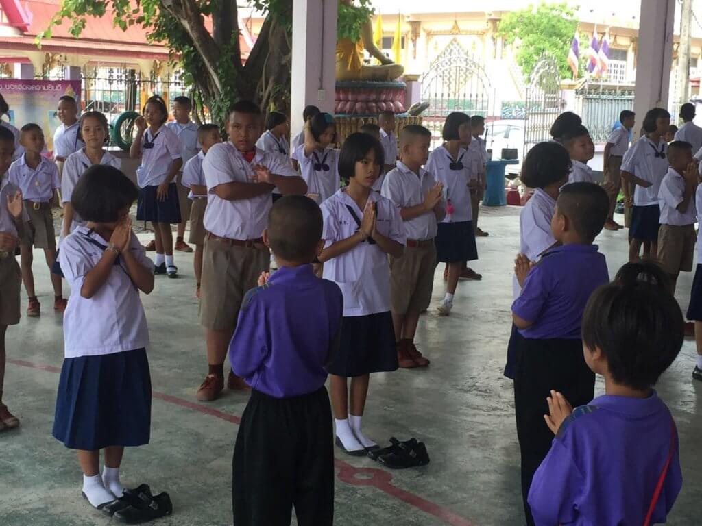 children thai school playground